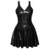 LATEX - mini suknelė su rauktuku sijonu (juoda)