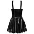 LATEX - mini suknelė su rauktuku sijonu (juoda)