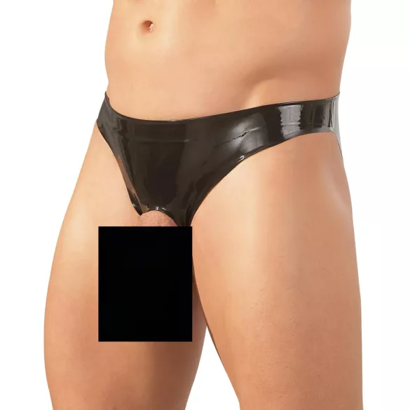 LATEX - vyriški apatiniai - juodi lateksiniai - S-L dydis
