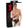 LATEX - vyriškos kelnaitės su vidiniu analiniu dildo (juodos) - XL