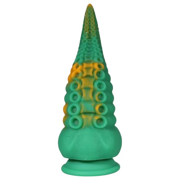 OgazR Octopuss aštuonkojis dildo - 21 cm (žalia-geltona)
