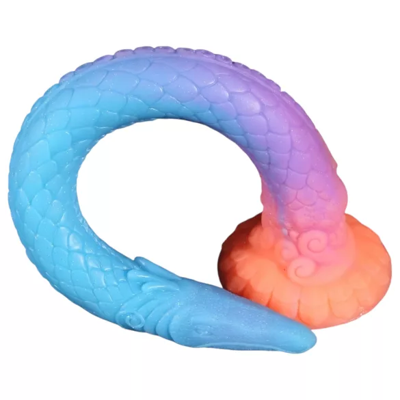 OgazR XXL Eel - analinis dildo - švytintis - 47 cm - rožinis