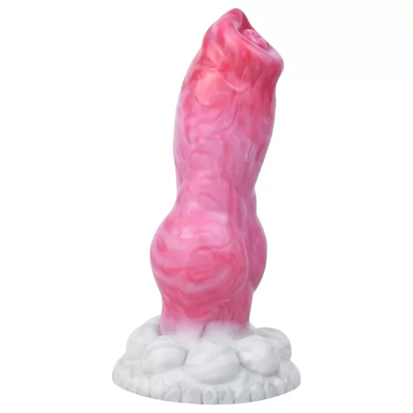 Animalorny Buldog - šuns formos dildo - 17cm rožinis