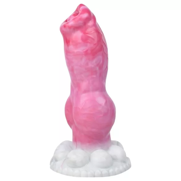 Animalorny Buldog - šuns formos dildo - 17cm rožinis