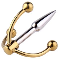   Urethralplay - šlaplės dilatorius su kabliuku - metalas 4,5 cm sidabrinis