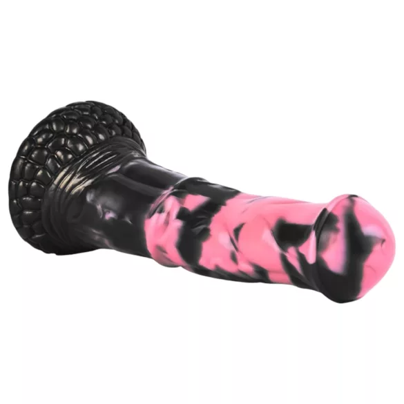 Bad Horse - silikoninis arklio penio dildo - 18 cm (juoda-rožinė)