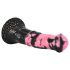 Blogasis Arklys - silikoninis arklių varpos dildo - 18 cm (juoda-rožinė)