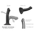 Strap-on-me - dvigubas dildis - silikoninis - juodas