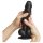 Strap-on-me L - dvigubo sluoksnio dildo su siurbtuku (juoda)
