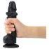 Strap-on-me L - dvigubo sluoksnio dildo su siurbtuku (juoda)