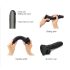 Strap-on-me L - dvigubo sluoksnio dildo su siurbtuku (juoda)