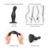 Strap-on-me Curvy L - banguota, su siurbtuku dildo (juoda)