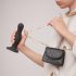 Strap-on-me Curvy L - banguota, su siurbtuku dildo (juoda)
