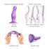 Strap-on-me Curvy M - banguotas, prilimpantis dildo (violetinis)