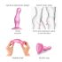 Strap-on-me Curvy S - dildo su bangelėmis, su siurbtuku - rožinis