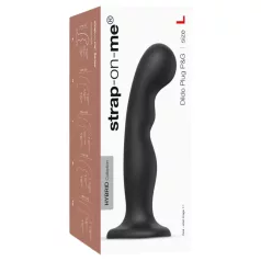   Strap-on-me - dildo su dirželiu - lenktas, su siurbtuku - juodas