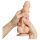 Strap-on-me S - dvisluoksnis dildo su siurbtuku (natūralus)