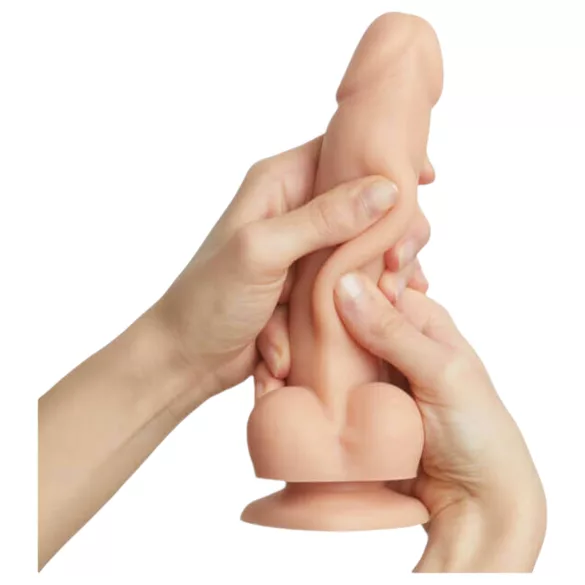 Strap-on-me S - dviejų sluoksnių, su siurbtuku dildo (kūno spalvos)