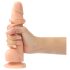 Strap-on-me S - dvisluoksnis dildo su siurbtuku (natūralus)