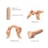 Strap-on-me S - dvisluoksnis dildo su siurbtuku (natūralus)