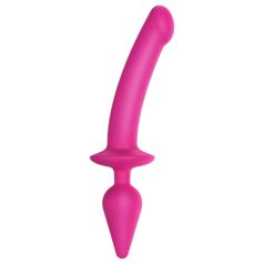   Strap-on-me Swith Pusiau Realistinis XXL - 2in1 dildo (rožinis)