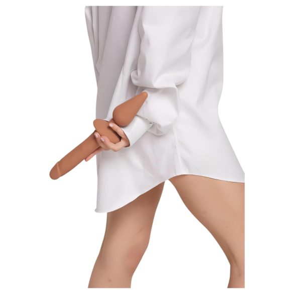 Strap-on-me Swith Realistiškas S - 2in1 silikoninis dildo (natūralus)