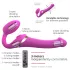 Strap-on-me M - prisegamas vibratorius su oro bangomis - rožinis