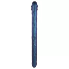 Strap-on-me - dvigubas dildo - metalo mėlyna