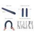 Strap-on-me - dvigubas dildo (metalinis mėlynas)