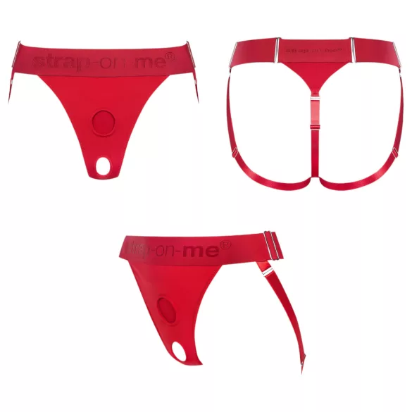 Strap-on-me - prisegamas apatinis diržas dildui - XS-XXL raudonas