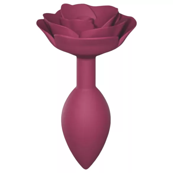 Love to Love Open Roses M - silikoninis analinis kištukas (raudonas)