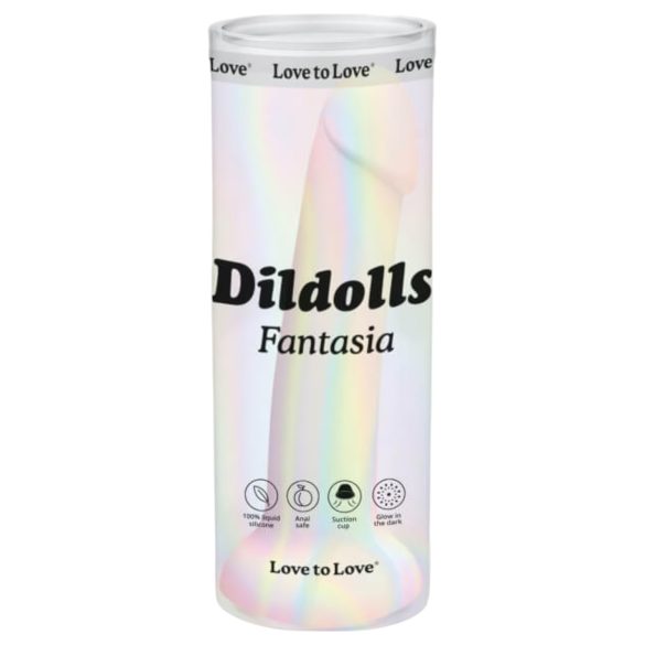 Dildolls Fantasia - Silikoninis Dildo su Prietaisu (dryžuotas)