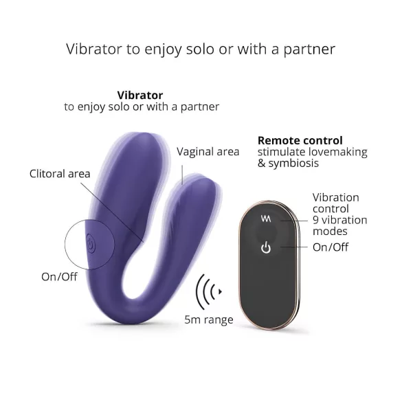 Love to Love - porų vibratorius su nuotolinio valdymo pultu