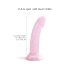 Dildolls Starlight - žvaigždėta dildo su siurbtuku (rožinė)