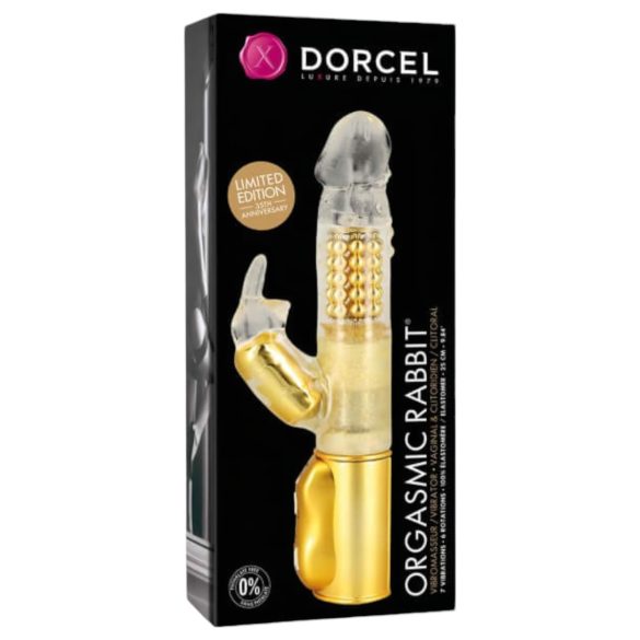 Dorcel Orgasmic Rabbit - aukso spalvos dvigubas malonumo vibratorius
