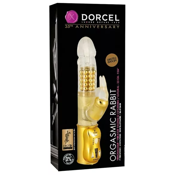Dorcel Orgasmic Rabbit - aukso spalvos dvigubas malonumo vibratorius