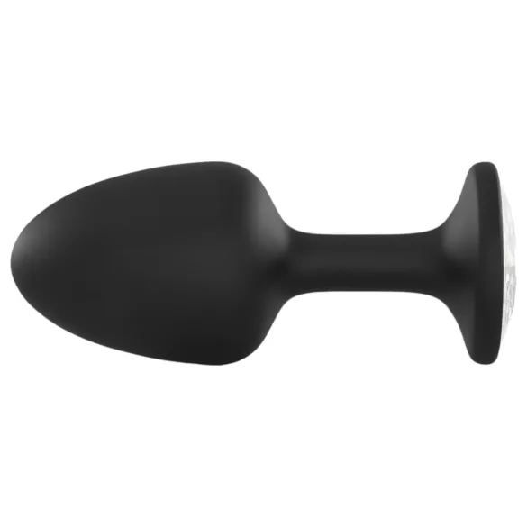 Dorcel Geisha Plug Diamond L - balto akmens analinis kaištis (juodas)