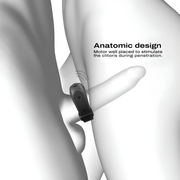 Dorcel - reguliuojamas vibruojantis penio žiedas (juodas)