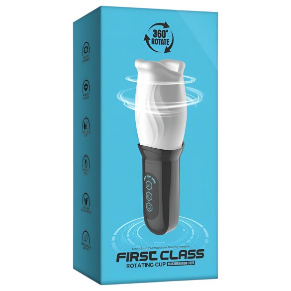 Funny Me First Class - automatinis oralinis masturbatorius - balta/juoda