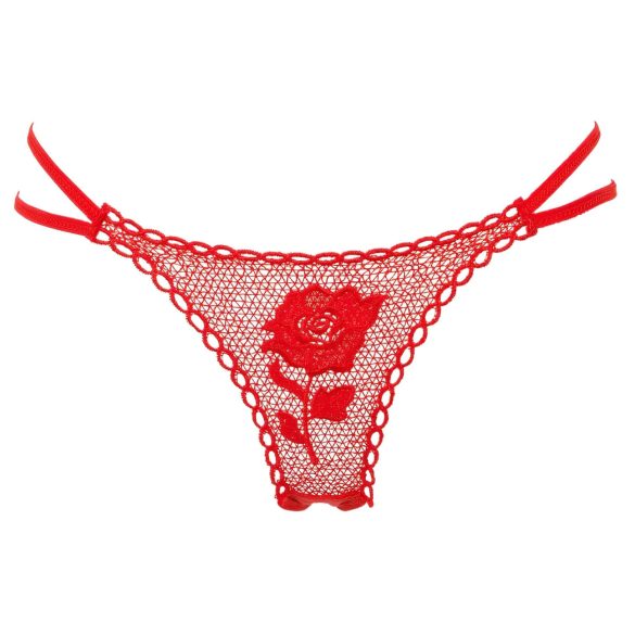 Panty Rose - moteriškos kelnaitės su rože - raudonos (S-L)