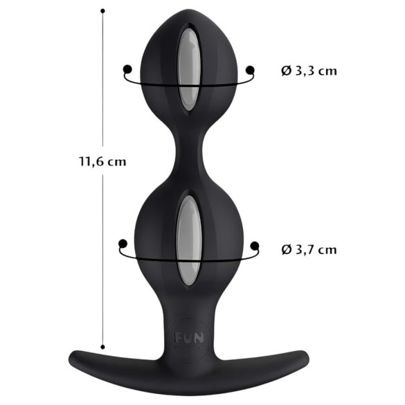 Fun Factory - analinis rutulių dildo - dvigubas - violetinis