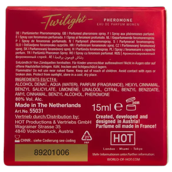HOT Twilight - feromonų kvepalai moterims - 15 ml - kvapnūs