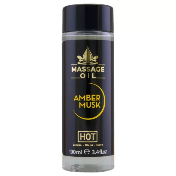 HOT - masažinis aliejus odos priežiūrai - gintaro ir muskuso kvapas - 100 ml