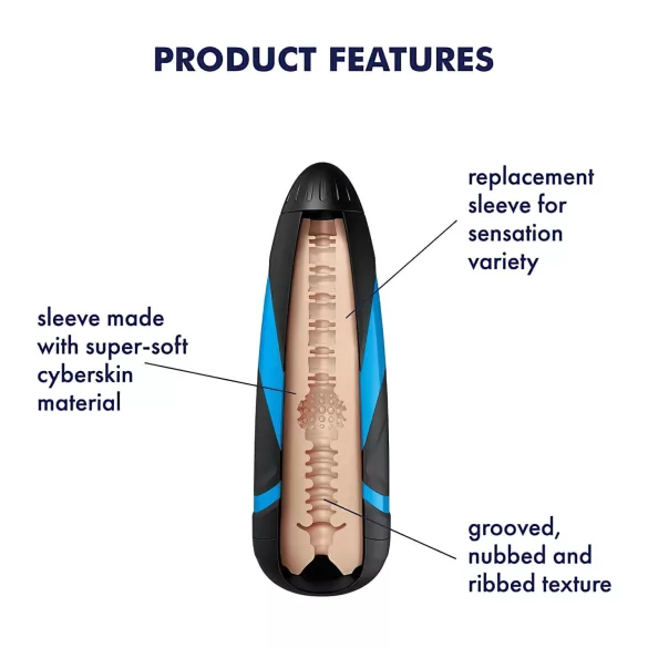 Satisfyer Sleeve Tri Delights - masturbatoriaus įdėklas