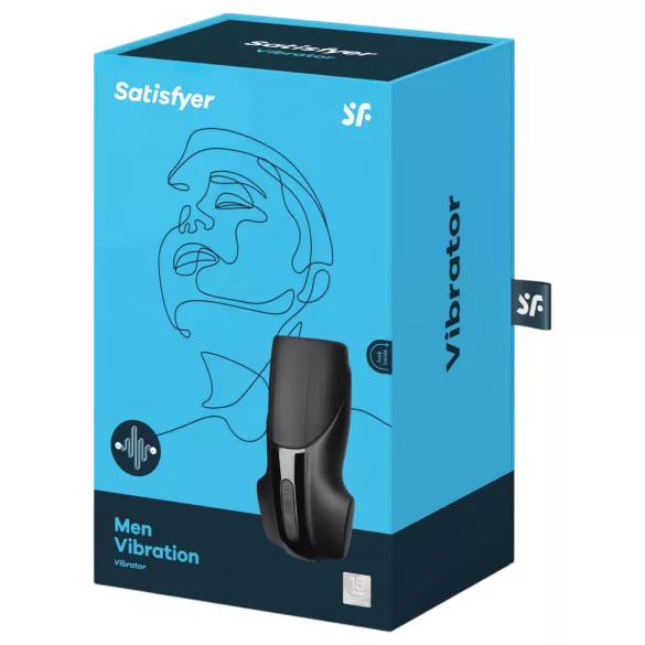Satisfyer - vibruojantis masturbatorius vyrams - įkraunamas - juodas
