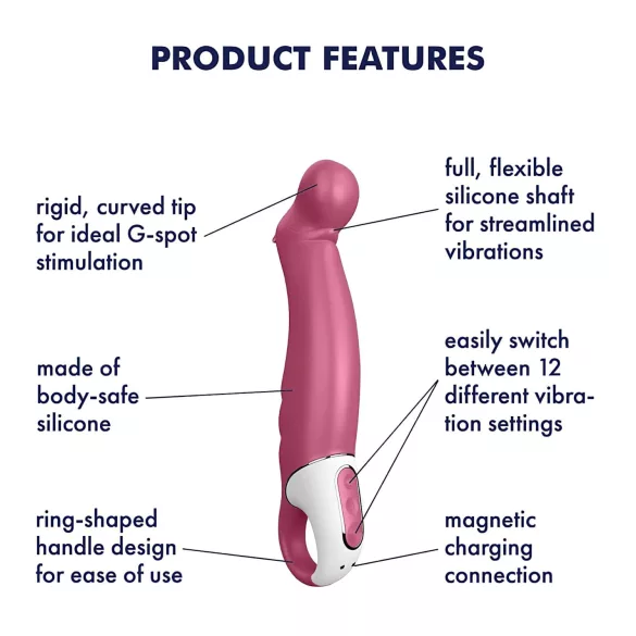 „Satisfyer Petting Hippo“ - įkraunamas, vandeniui atsparus vibratorius (rožinis)