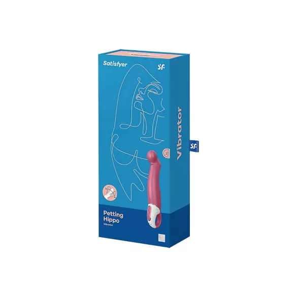Satisfyer Petting Hippo - įkraunamas vandeniui atsparus vibratorius - rožinis