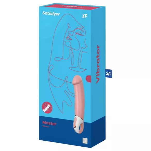 Satisfyer Master - vandeniui atsparus įkraunamas vibratorius - kūno spalvos