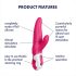 Satisfyer Mr. Rabbit - atsparus vandeniui klitorio vibratorius (rožinis)