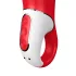 Satisfyer Power Flower - vibratorius - įkraunamas, atsparus vandeniui - raudonas